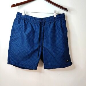 Jack Spade Warren Street Swim Shorts Men M Blue Polka Dot Board Mesh Lined Beach